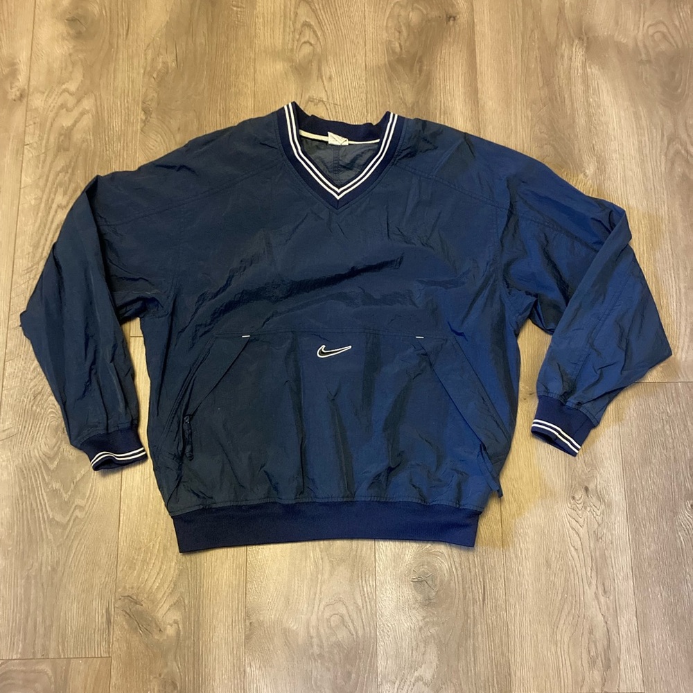 Vintage Nike white tag v-neck windbreaker pullover wind shirt